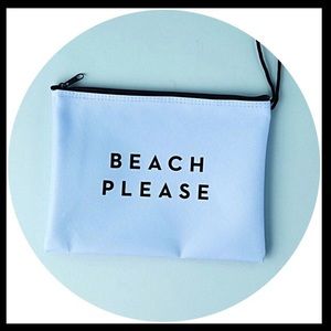NWOT “Beach Please” zipper pouch